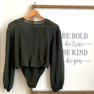 Wilfred blouse bodysuit forest green